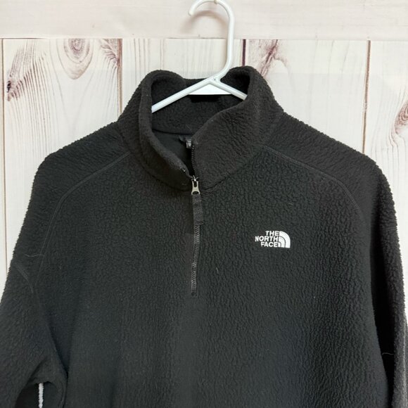 The North Face Sherpa Fleece Cropped 1/4-Zip Women’s Extra Large Black EUC - Picture 2 of 11